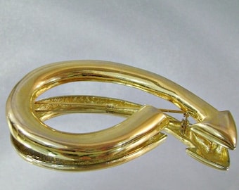 SALE Vintage Brooch Arrow, Gold, Large