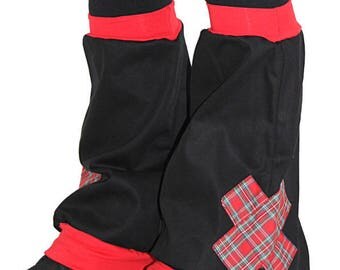 GAITERS CROSS SCOTTISH RED AND BLACK GABARDINE