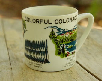 Vintage Colorado Souvenir Mug/Coffe Mug/Cup/Woodland/Bohemian chic
