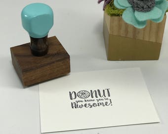 Teacher Stamps, Donut Stamp, Teacher Stationery, Teacher Self Inking Stamp, Teacher Gift, Positive Affirmation, Rubber Stamp, Doughnut Stamp