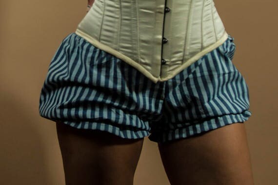 Dusty Blue and Navy Stripe Mini Micro Bloomers Dusty Blue and Navy Stripe Mini Micro Bloomers