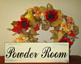 Powder Room Sign 6 x 18