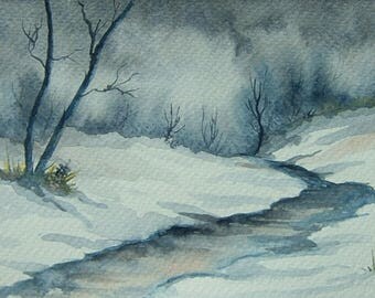 Watercolor painting winter sky dress Watercolor painting winter sky dress