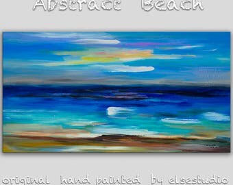 Sale Original oil Painting Wall Art Abstract Painting 48" Canvas Surreal Landscape Wall Decor Modern Home Deco, Wall Hanging, by Tim Lam