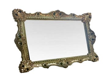 Gold Baroque Mirror French Shabby Chic Rococo Nursery Bathroom Mantle Mirror Large Ornate Wall Hanging Mirror Custom Paint Available