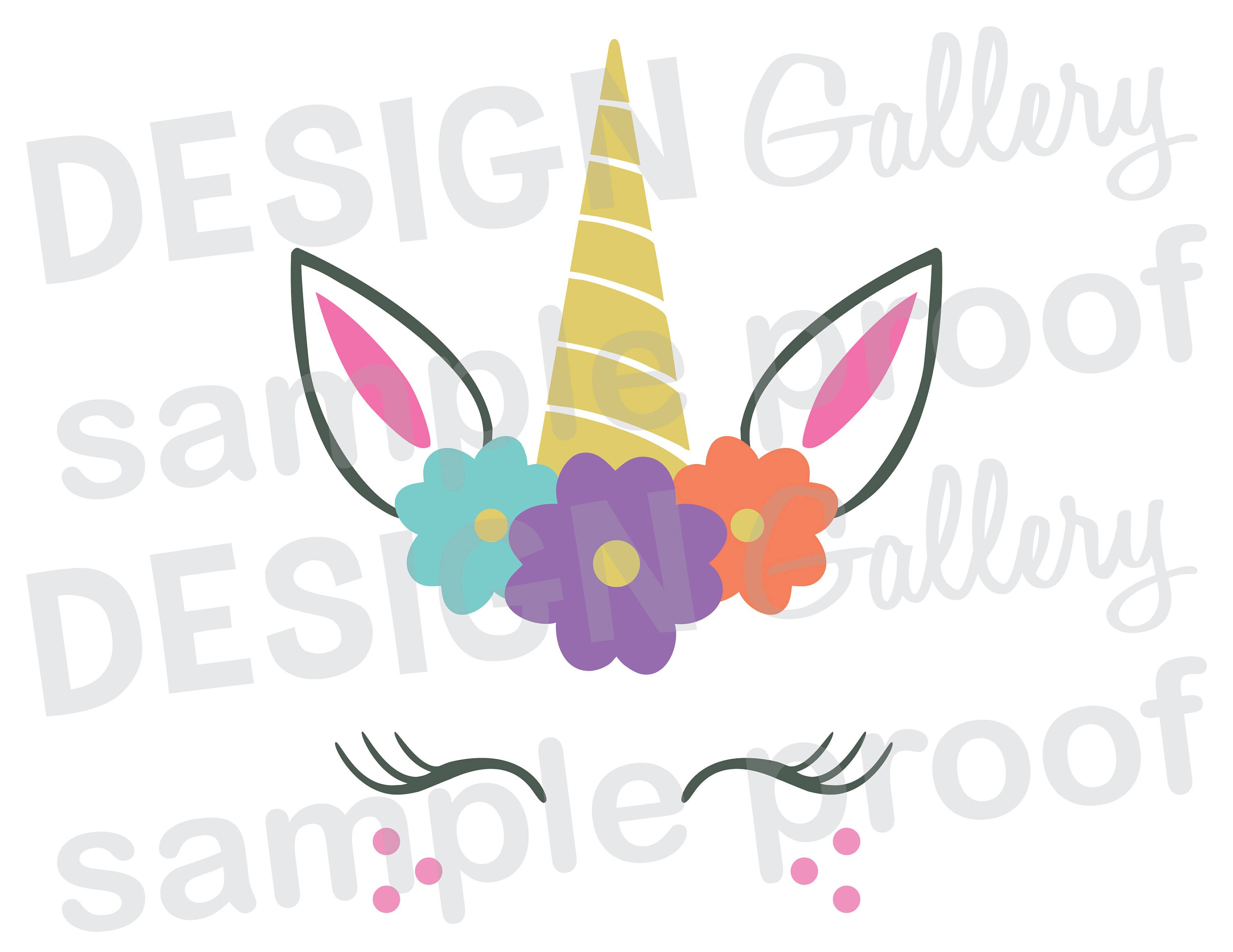 unicorn face jpg png svg dxf cut file printable