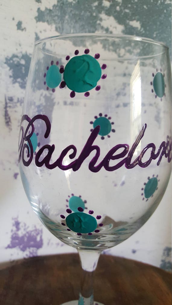 Bachelorette Wine Glass, Bridal Shower Wine Glass, Bride Wine Glass