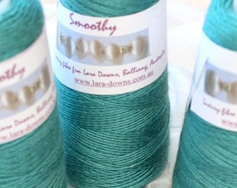 Fine wool lace weight yarn or "Smoothy" on cone