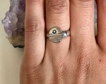 Death Star Sterling Silver Ring