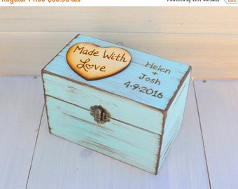 SALE Rustic Recipe Boxes - Recipe Storage - Wood Recipe Box - Farmhouse Style Chic - Recipes Organizer - Fixer Upper Style - Rustic Home Dec