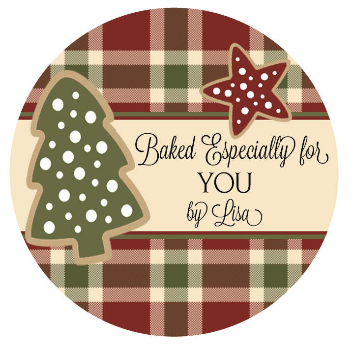 Baking Labels Cookie Bag Labels Christmas Gift Labels