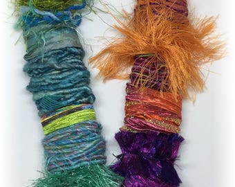 Fiber Wands..Embellishment Samplers of Color and Texture!