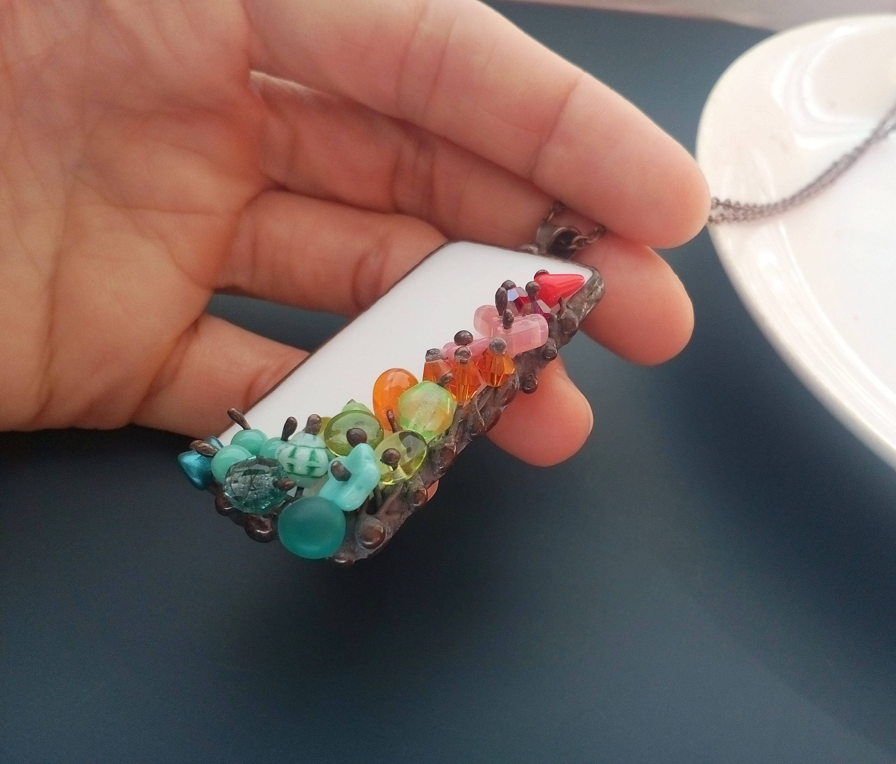 Stained glass jewelry statement jewelry gift for women