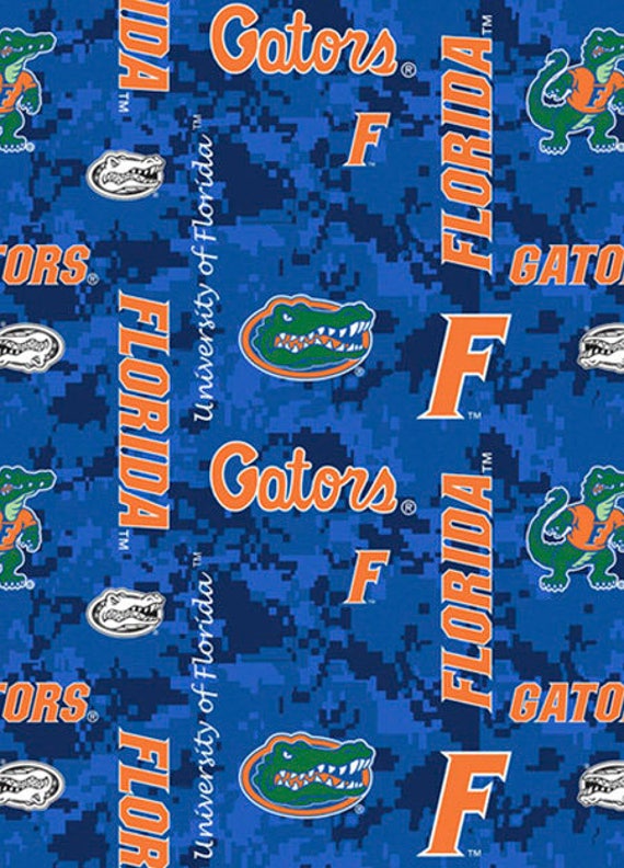 Florida Gators Fleece Blanket Fabric with Digi Camo