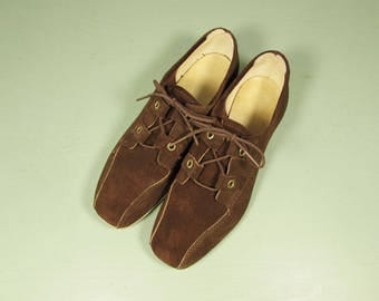 Brown Suede Bowling Shoes - Vintage Hyde Women Size 5.5