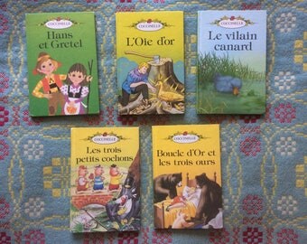 Five French Ladybird Books - L'Oie d'or, Le vilain canard, Hans et Gretel, Les trois petits cochons, Boucle d'Or et les trois ours