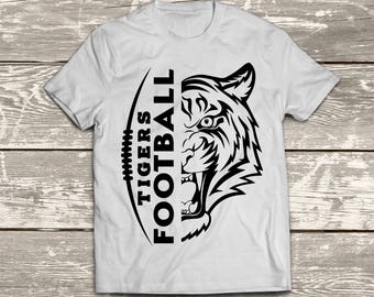 Tigers Football Instant Download Files - SVG, DXF, EPS, Silhouette Studio, Vinyl Cut Files, Digital Cut Files -Use Cricut and Silhouette