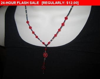 vintage beaded pendant necklace, estate jewelry, retro, hippie