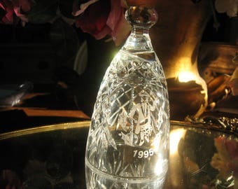 waterford 1995 "drummer" lead crystal christmas bell