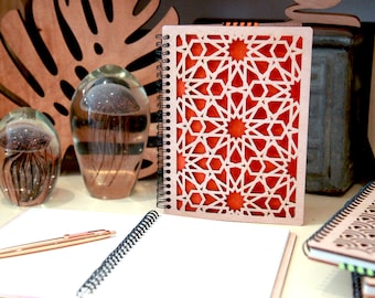 Notebook, sketchbook A5 drawing wood laser cut Wood Journal