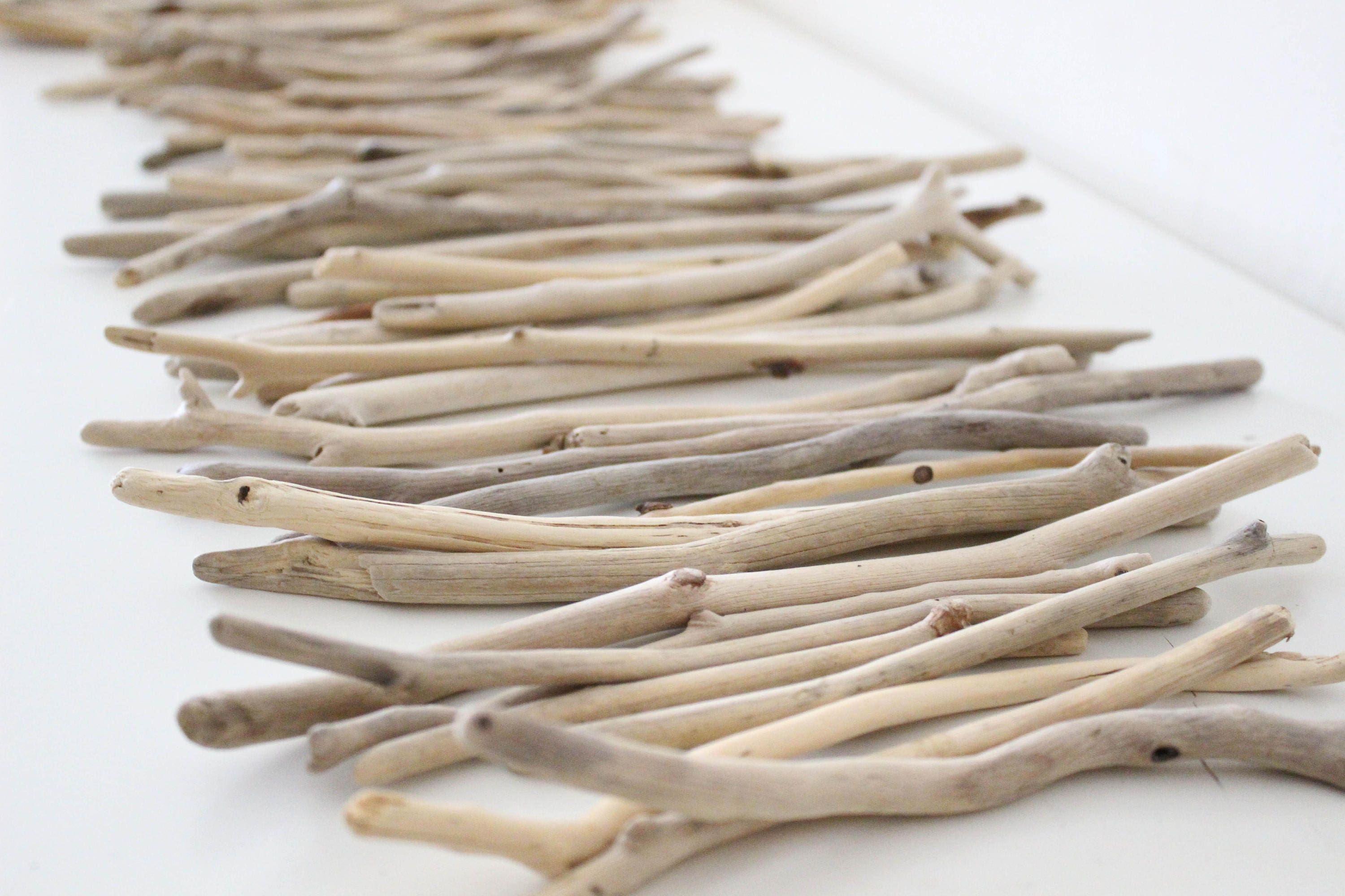 70 Extra Thin Driftwood Twigs Bulk Driftwood Bundle Natural Beach Wood Finds Drift Wood