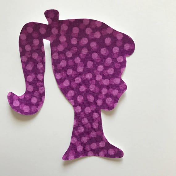 Girl's Head Silhouette appliqué for baby tees, kids tees, or home decor Il_570xn