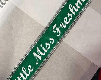 Miss Argentina, Miss America sash, Halloween Prop, Homecoming , Prom Queen, Miss America, Beauty Queen,Miss USA Any Color any wording