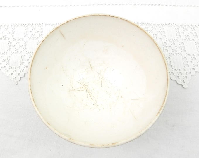 Antique Hand Painted Farmhouse Coffee Bowl with Flower Pattern from France by Sarreguemines, French Country Café au Lait, Cottage Kitchen Antique Hand Painted Farmhouse Coffee Bowl with Flower Pattern from France by Sarreguemines, French Country Café au Lait, Cottage Kitchen