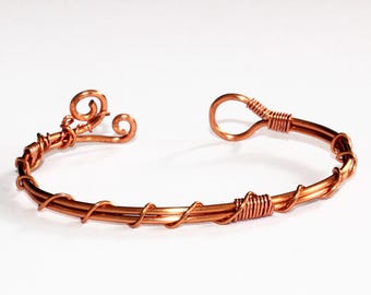 Copper Wire Wrapped Bracelet/Bangle ~ Gift for Her