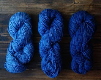 Natural Indigo - Organic Cotton - Handspun Yarn #317 or #417/ 2 ply