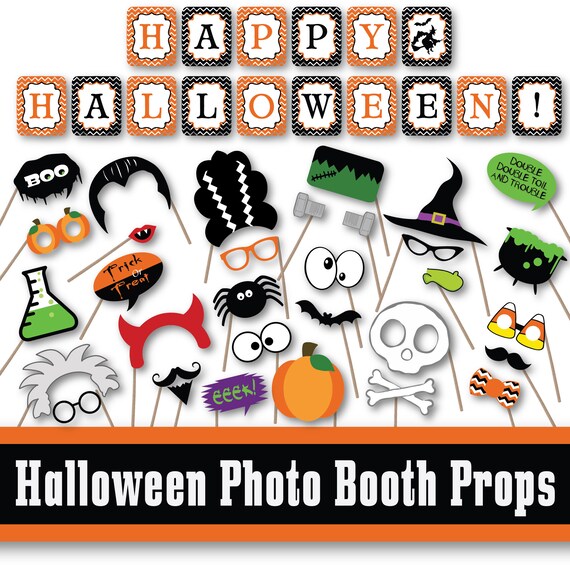 Items similar to Halloween Photo Booth Props and Decorations ...