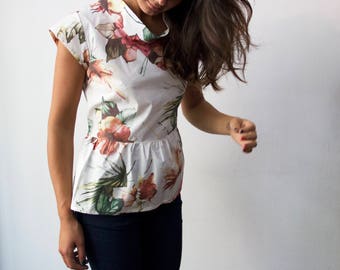Blouse Who What Wear Noir à Volants – Manches Courtes, Taille S, Neuve Avec étiquettes