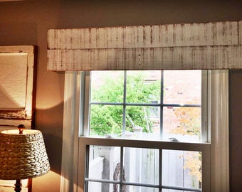 Handmade Window Valance 48"//Custom Window Treatment//Wooden Cornice Box//Rustic Window Valance//Rustic Cornice Board//Custom Cornice Boards