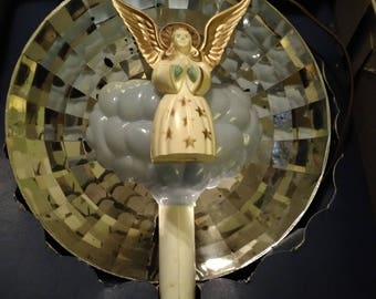Christmas Tree Topper Heavenly Reflecting Light. Angel... WORKS.