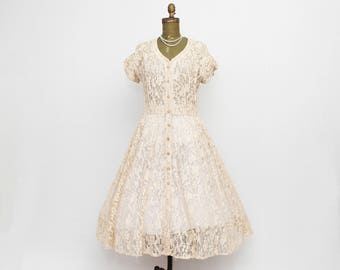 Vintage Lace Dress-Bust 36 main image 1