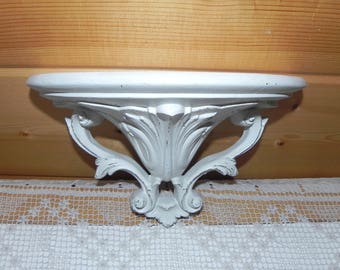 Home Interiors (Homco) Wall Shelf Painted White - Shabby Chic