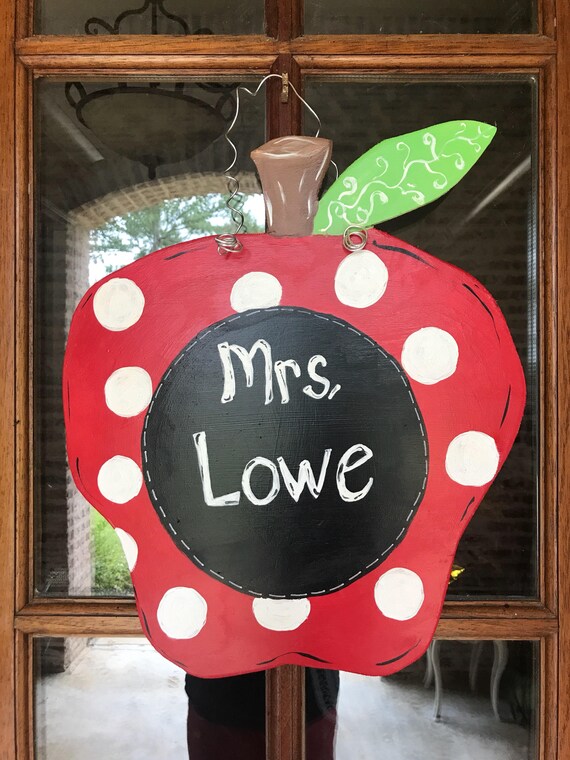 APPLE DOOR HANGER Teacher Gift Classroom Decoration