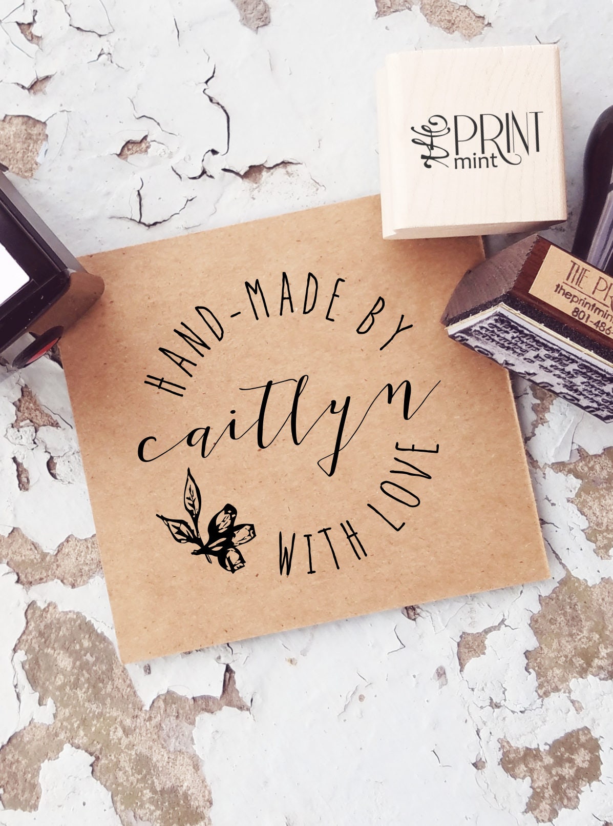 Made by Stamp Handmade by Rubber Stamp Custom Made by Stamp