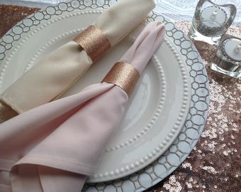 rose gold glitter wedding napkin rings party table napkin rings bling napkin rings - Wedding Napkin Rings rose gold glitter wedding napkin rings party table napkin rings bling napkin rings - Wedding Napkin Rings