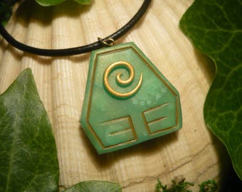 Earthbender Amulet - handcrafted Pendant - Avatar The last Airbender, Legend of Korra