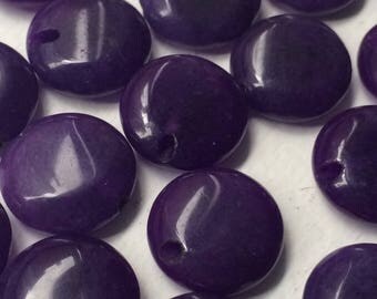 Purple Ceramic Diagonally Drilled Beads - Sold in Half (4") or Full (8") Strands