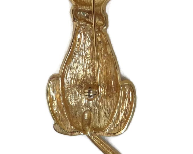Cat Brooch, Vintage Jewelry, Don-Lin Brooch, Vintage Satin Gold Tone Kitty Pin, Signed Designer Jewelry, Perfect Gift, Gift Box Cat Brooch, Vintage Jewelry, Don-Lin Brooch, Vintage Satin Gold Tone Kitty Pin, Signed Designer Jewelry, Perfect Gift, Gift Box