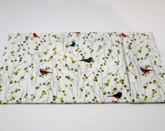 Yoga eye pillow cover, bird pattern, machine washable pillow case, massage therapist gift, hot cold pack, yoga, 100 percent cotton