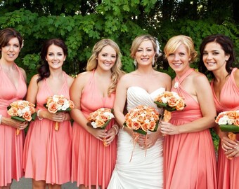 Coral Colored Bridesmaid Dresses