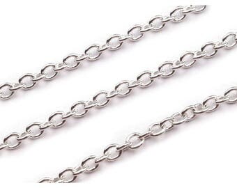 Fancy silver silver 2 mm link chain light