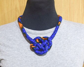African Print Ankara Bib Necklace _ Handmade African Prints Fabric Necklace _ Collier en Tissu Africain