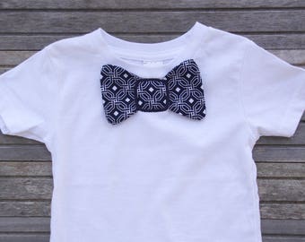 Boys Bow Tie T-shirt, Little Boys Shirt, Baby Tie Shirt, Custom T-shirt