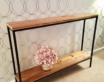 R U R A L | salvage Slender Steel Console Table | 40 x 8 x 29