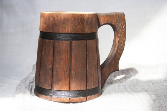 Wooden Beer Mug Tankard Wooden Tankard Wood Tankard Wooden