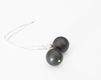 black lava earrings, black earrings, dangle earrings, handmade earrings, ethnic earrings, rustic earrings, boho earrings, long earrings,